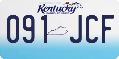 KY license plate 091JCF