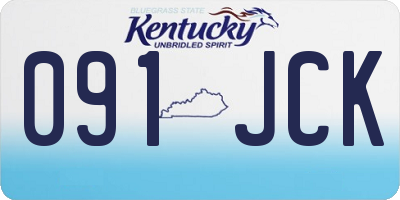 KY license plate 091JCK