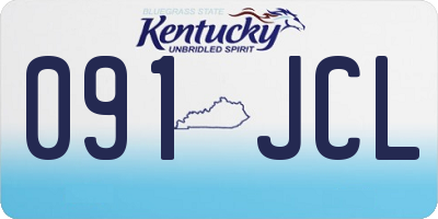 KY license plate 091JCL