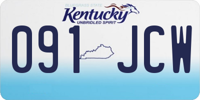KY license plate 091JCW