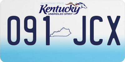 KY license plate 091JCX
