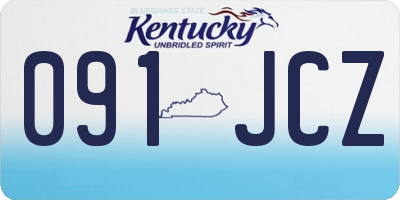KY license plate 091JCZ