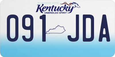 KY license plate 091JDA