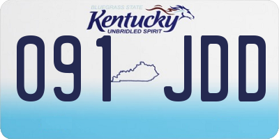 KY license plate 091JDD