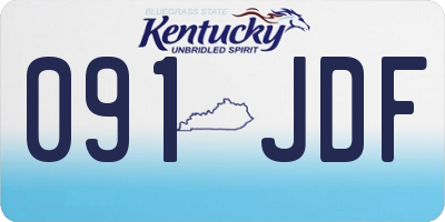 KY license plate 091JDF
