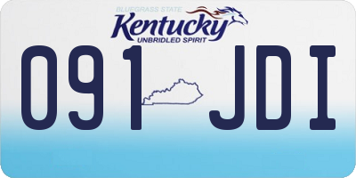 KY license plate 091JDI