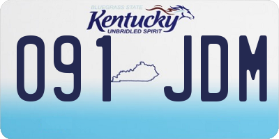 KY license plate 091JDM