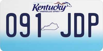 KY license plate 091JDP