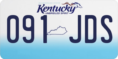 KY license plate 091JDS