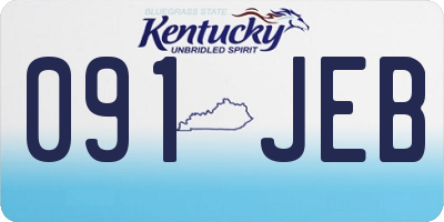 KY license plate 091JEB