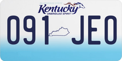 KY license plate 091JEO