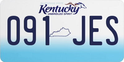 KY license plate 091JES