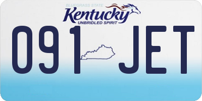 KY license plate 091JET