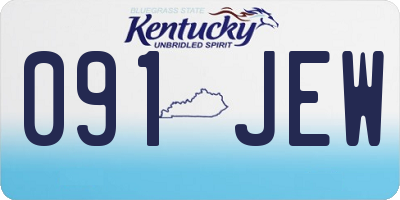 KY license plate 091JEW