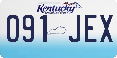 KY license plate 091JEX