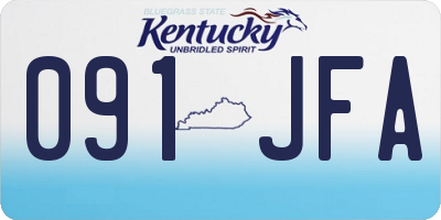 KY license plate 091JFA