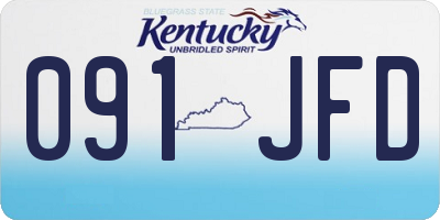 KY license plate 091JFD