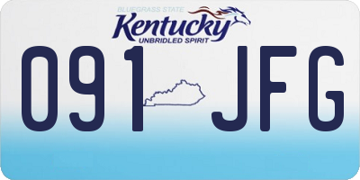 KY license plate 091JFG