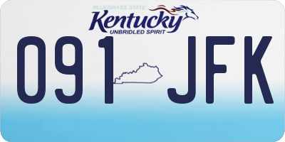 KY license plate 091JFK