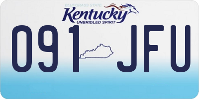 KY license plate 091JFU