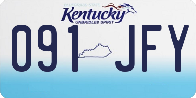 KY license plate 091JFY