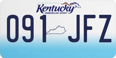 KY license plate 091JFZ