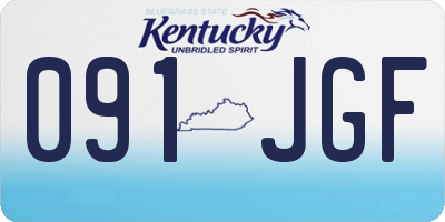 KY license plate 091JGF