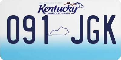 KY license plate 091JGK
