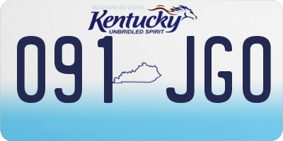 KY license plate 091JGO