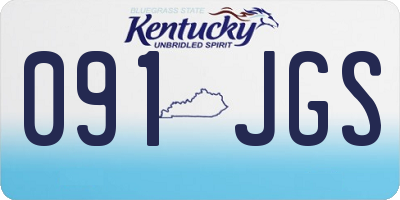 KY license plate 091JGS