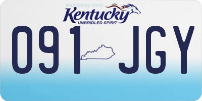 KY license plate 091JGY