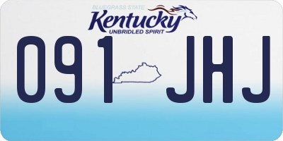 KY license plate 091JHJ