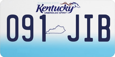 KY license plate 091JIB