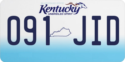 KY license plate 091JID