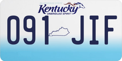 KY license plate 091JIF