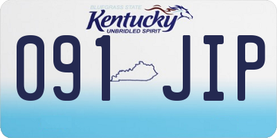 KY license plate 091JIP