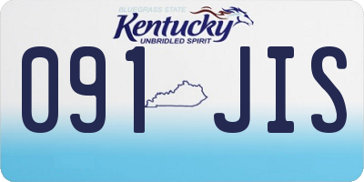 KY license plate 091JIS