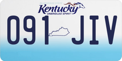 KY license plate 091JIV
