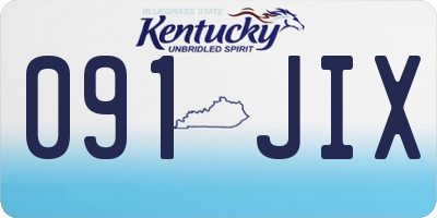 KY license plate 091JIX