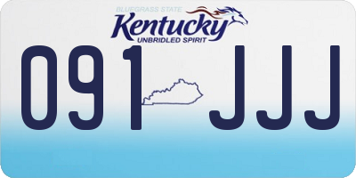 KY license plate 091JJJ