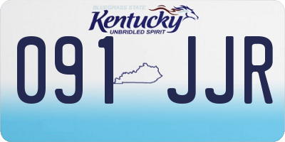 KY license plate 091JJR