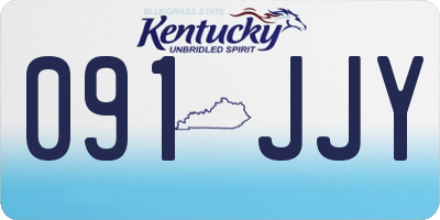 KY license plate 091JJY