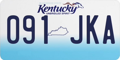 KY license plate 091JKA