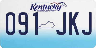 KY license plate 091JKJ