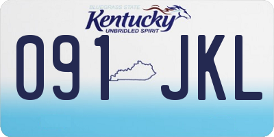 KY license plate 091JKL