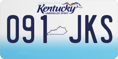 KY license plate 091JKS