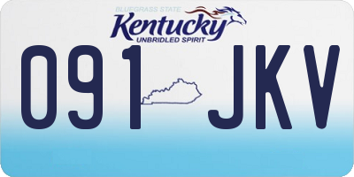 KY license plate 091JKV