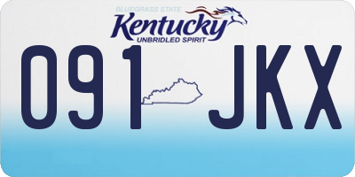 KY license plate 091JKX