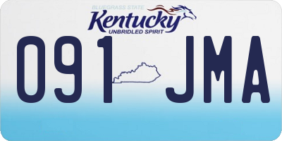 KY license plate 091JMA