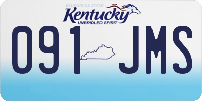 KY license plate 091JMS